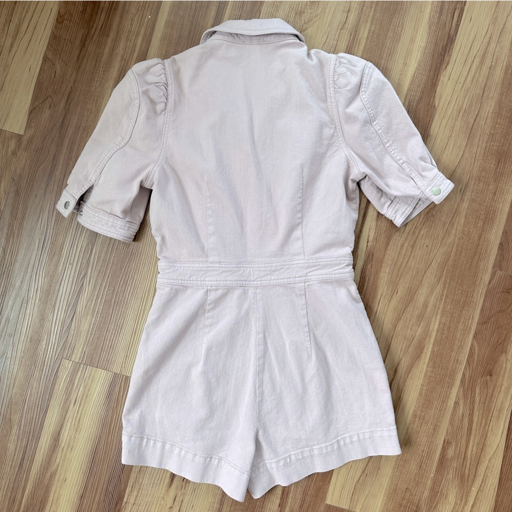 7 FOR ALL MANKIND Seamed Romper in Soft Lavender Pink Purple Sz. Small - Picture 12 of 15